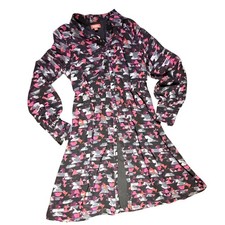 Kirna Zabete at Target XL Button Down Long Sleeve Abstract Print Dress