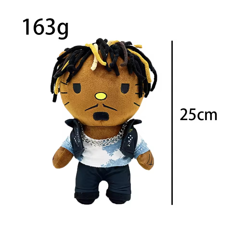 Hello Kitty JUICE WRLD Rapper Figure Plush Doll Fans Collection Toys Gift