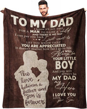 Christmas Dad Gifts, Birthday Gifts for Dad from Son Blankets 60"x50", Birthday