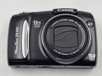 Canon PowerShot SX120 IS 10,0 MP Digitalkamera Schwarz - Funktionstüchtig