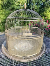 Antique Art Deco 1920's 1930's Hendryx Brass Bird Cage