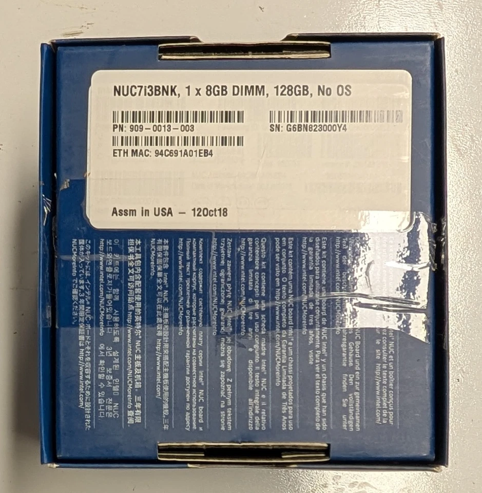 Intel NUC NUC7i3BNK 7th Gen Core i3 8GB Mini PC Desktop Kit New in Box - Image 4 of 4