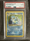 Pokémon TCG Blastoise Holo-Rare Card 2/102 Base Set, PSA 4