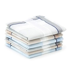 100 Cotton Men's Handkerchief 6 Piece Gift Set