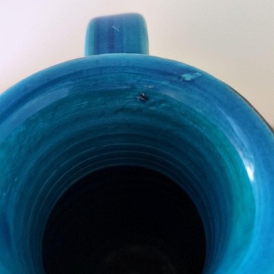 FLAVIA BITOSSI Rimini Blue Vase Italy Pottery Vintage Collectible