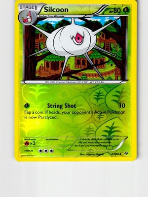 Silcoon 4/108 Uncommon Roaring Skies Pokemon Reverse Holo Lightly Played