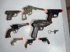 Lot 8 VTG Toy Cap Guns Edison Mattel Agent 0 Red Ranger Hubley Dick Tracy Wyando