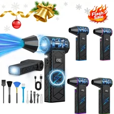 18000 RPM Compressed Air Duster Mini Blower with LED Light, 4 Speed New Electric