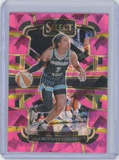 2024 Panini WNBA Select Chennedy Carter #29 Concourse Pink Cracked Ice Prizm