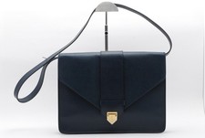 Borsa a tracolla YSL blu navy autentica vintage Yves Saint Laurent