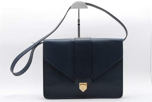 YSL Shoulder Bag Navy Authentic Vintage Yves Saint Laurent