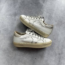 Golden Goose Hi Star Silver Star White Sneakers Women s Size IT 38 US 8