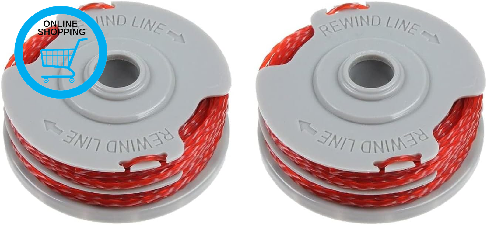 2PCS Strimmer Spool Line, Double Autofeed Spool, Strimmer Spool for Flymo, Stand