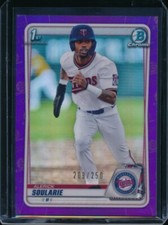 ALERICK SOULARIE 2020 Bowman Chrome Draft PURPLE REFRACTOR #/250 Rookie Card RC