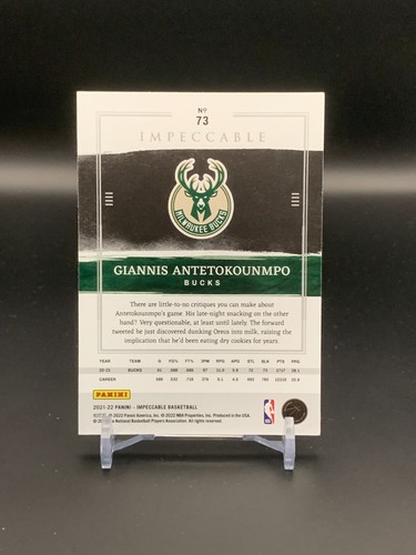 2021-22 Giannis Antetokounmpo Panini Impeccable Gold /49 - #Bucks #MVP - Zdjęcie 2 z 2