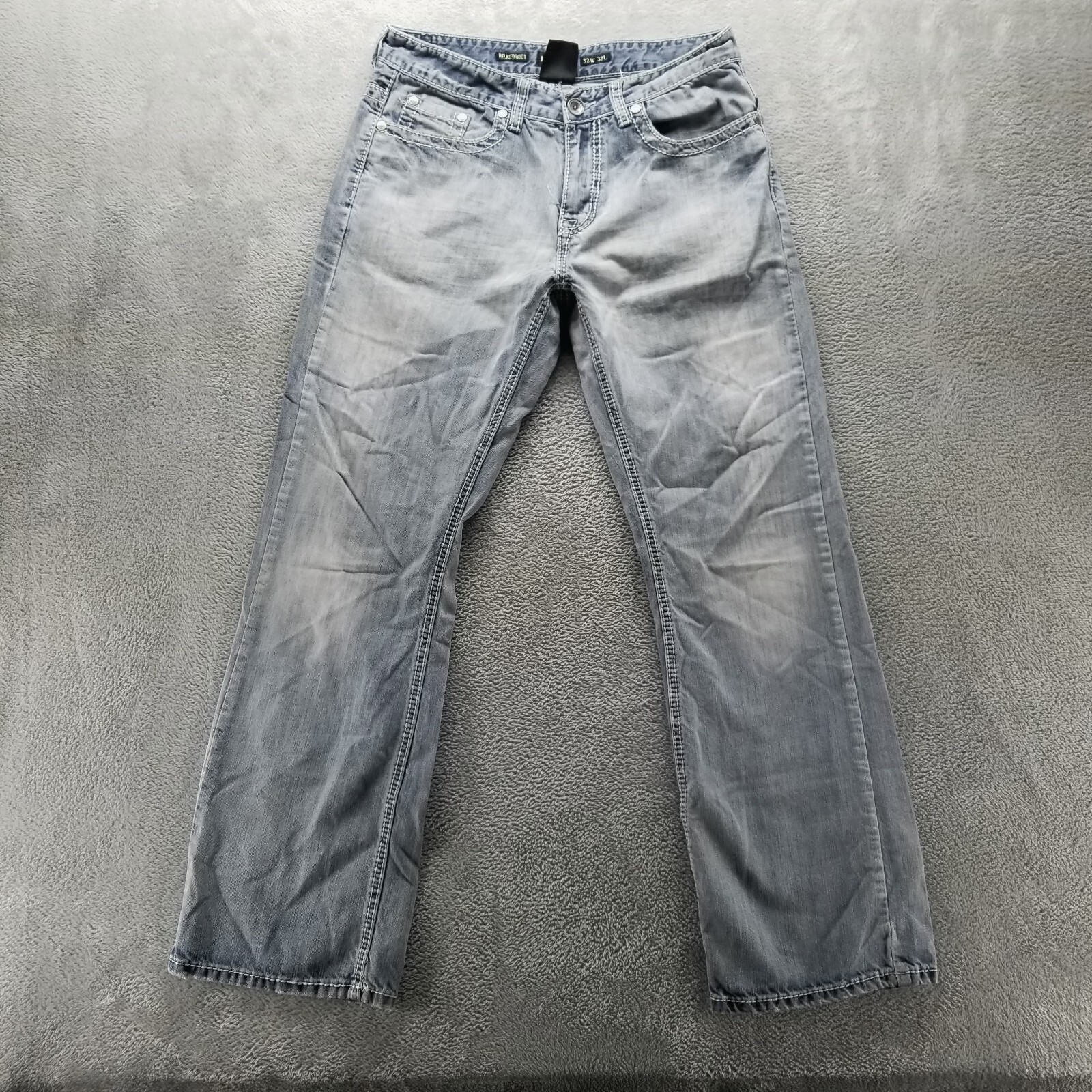 Helix Jeans Men's 32x32 Blue Relaxed Bootcut Faded Preppy Light Wash