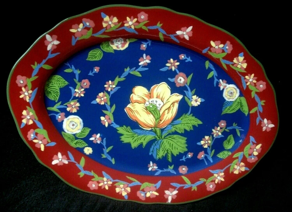 Certified International Duchess Provencal April Cornell 18" Floral Oval Platter - Image 2 of 4