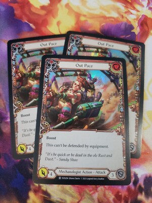 3x Out Pace Red Foil Playset Bright Lights Flesh and Blood FAB