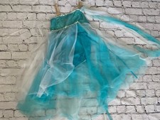 Curtain Call Blue White Lyrical Sequin Dance Costumes High Low Skirt Flowy Sz 10