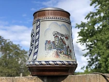 Vintage Original King 2 Porcelain Rothenburg 1/2 L # 408 Beer Stein-West Germany