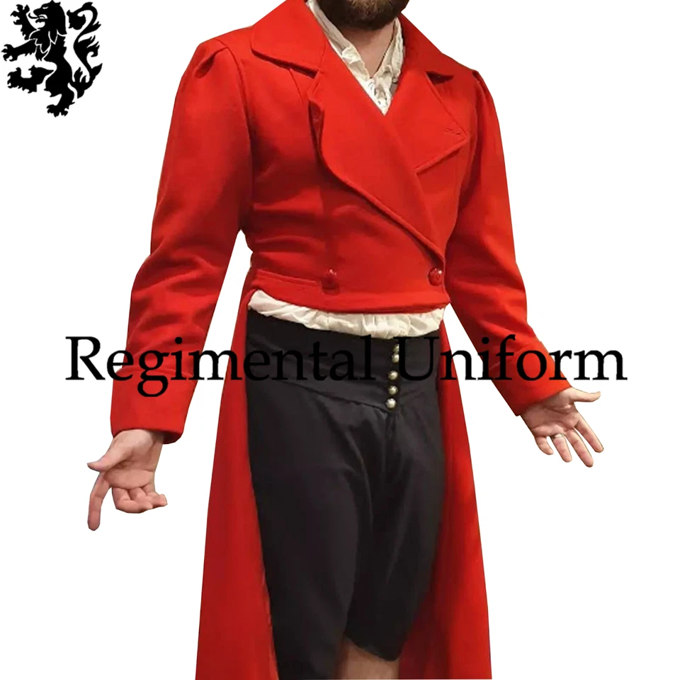 Abrigo Ring Master Regency Moda Caballero Chaqueta Orgullo Abrigo Rojo Lana Foto 2 de 4