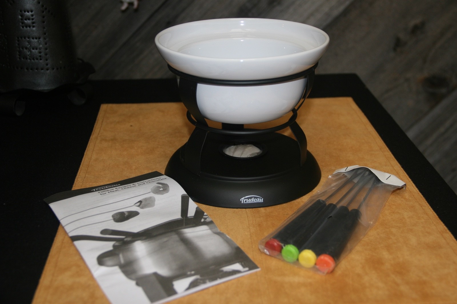 TRUDEAU CHOCOLATE FONDUE SET 7 PIECE.... 6 1/2" ROUND 5 3/4" TALL eBay