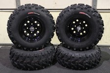 HONDA RANCHER 420 SRA 25" KENDA BEAR CLAW ATV TIRE QB BLACK ATV WHEEL KIT SRAQB