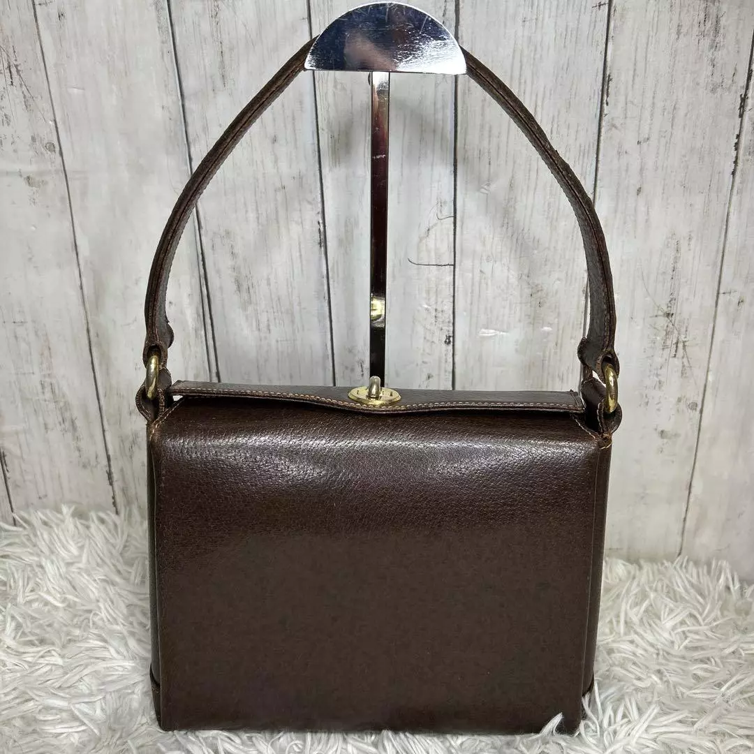 Authentique sac bandoulière Gucci marron or formel femme vintage occasion Japon bon état !