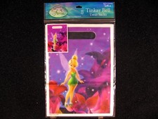 8 Disney Tinker Bell TREAT SACKS loot bags Birthday Party Supplies Tinkerbell