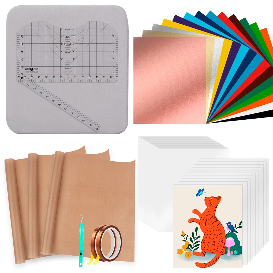 HTVRONT Automatic Heat Press 2 BUndle Kit 15x15in Sublimation Transfer Printer - Image 2 of 4