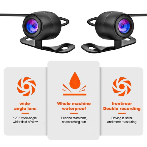 3" HD 1080P Motorcycle Dash Cam DVR Camera Waterproof Recorder Front+Rear Cam - Picture 15 of 18
