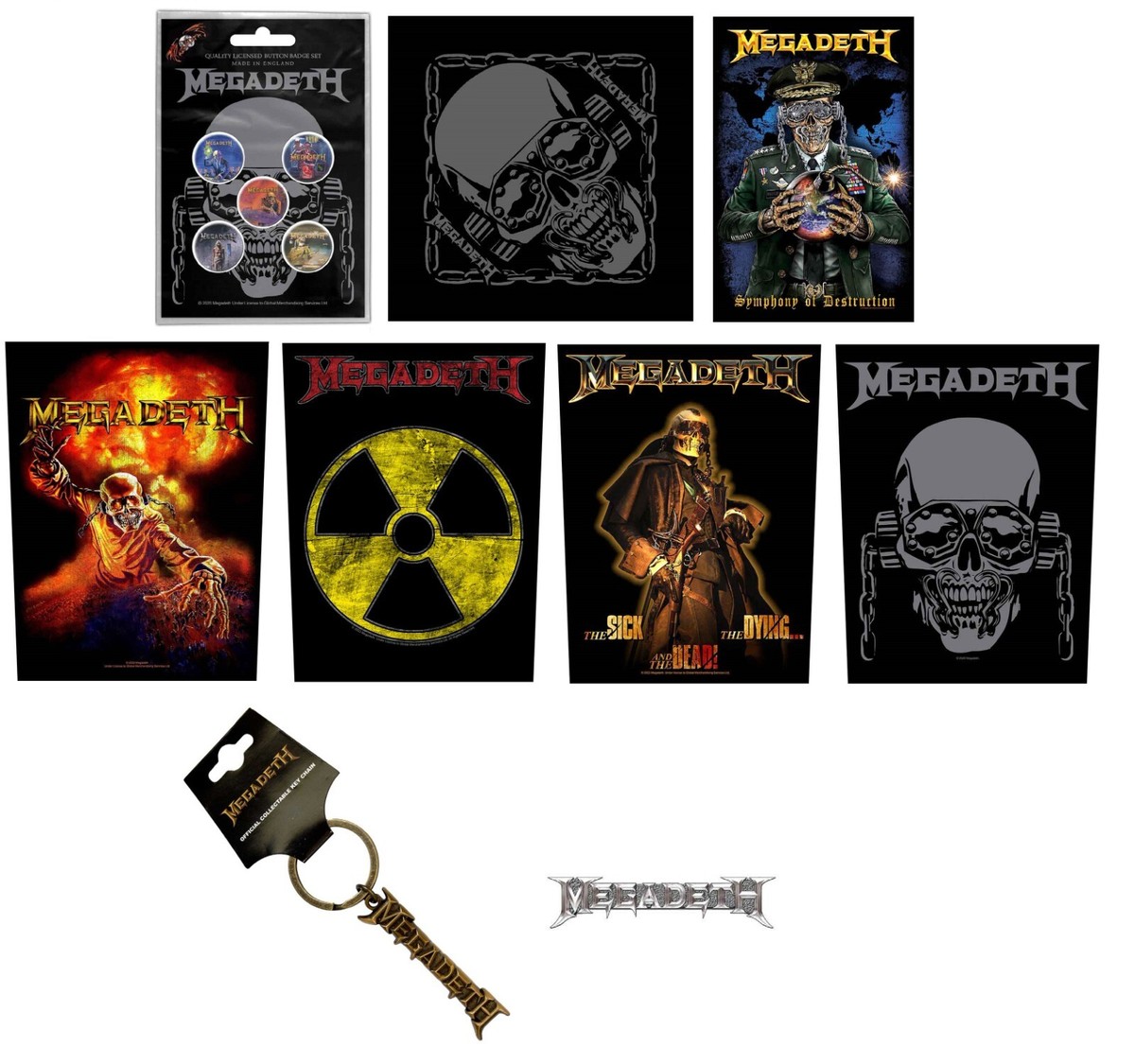 MEGADETH - OFFICIAL LOGO BADGE PACK bandana TEXTILE POSTER