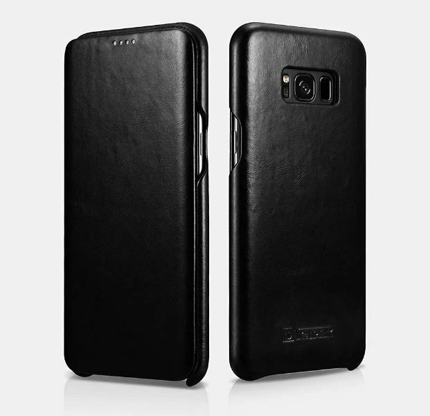 Billetera de cuero genuino Samsung Galaxy S8 hecha a mano por Icarer en 3 colores Foto 2 de 4