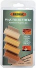 Briwax 4Pk Wax Filler Sticks Light Wood Shades Furniture Repair Kit & Applicator