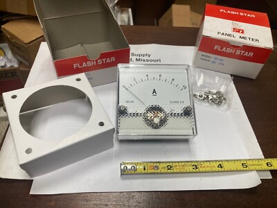 Flash Star SD-80, 60 x 60mm, Class 2.5, DC Current Panel Meter, 0-10A Range