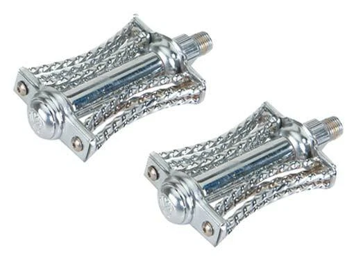 VINTAGE LOWRIDER BICYCLE DOUBLE SQUARE TWISTED BUTTERFLY PEDALS 1/2 IN CHROME.