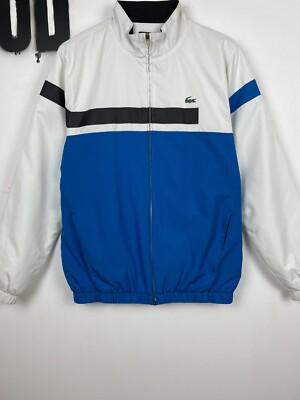 Lacoste Sport Track Jacket Blue And White Size L | eBay