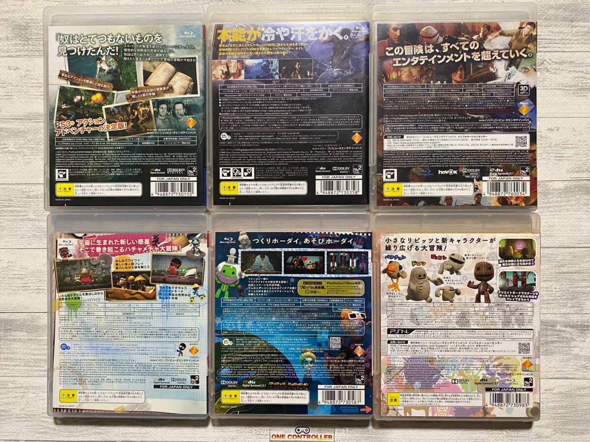 SONY PS3 Uncharted Treasure Hunter & Little Big Planet 1 2 3 set