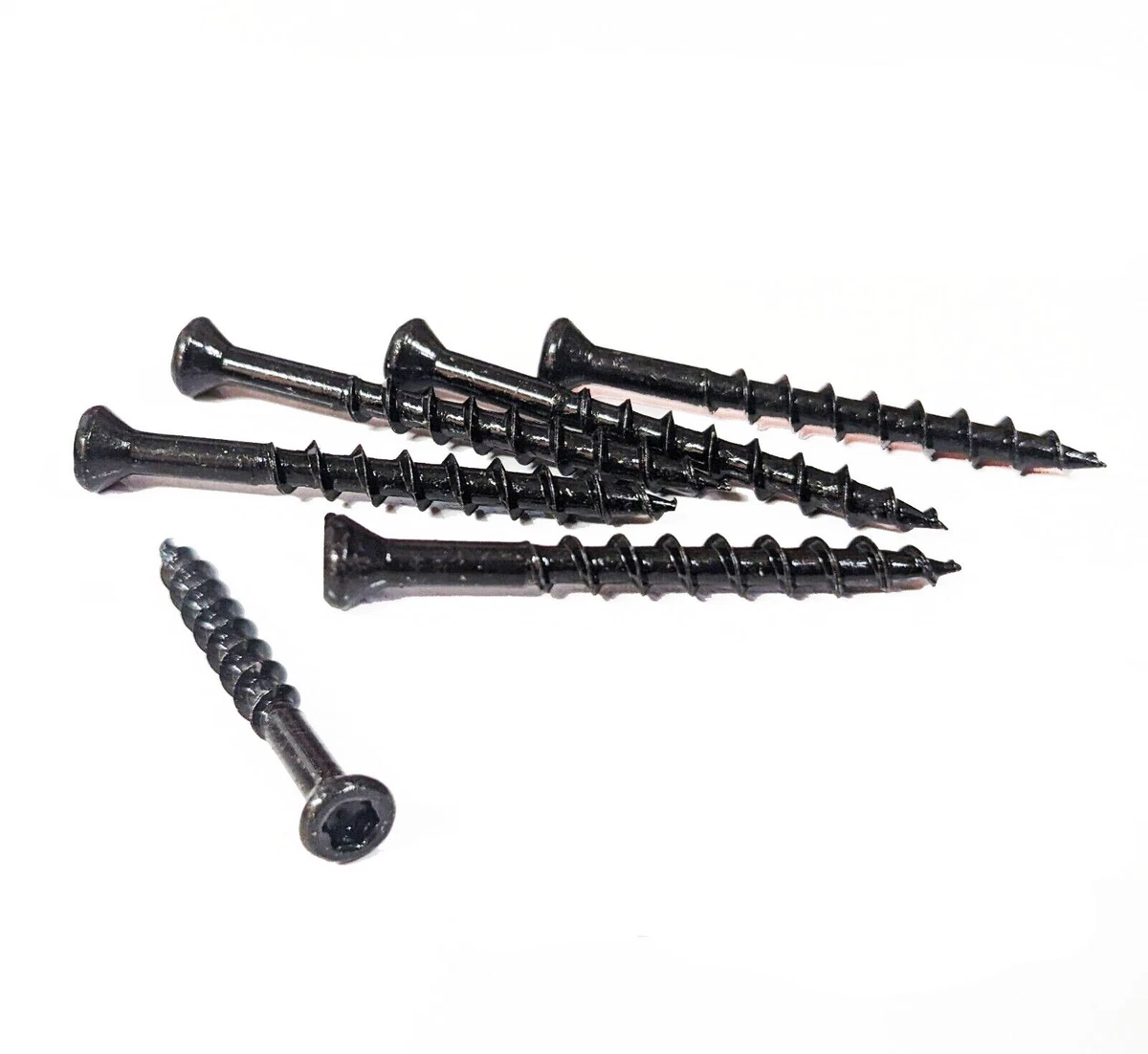 100 BLACK Stainless Steel Decking Screws 4mm x 40mm TORX T15 Small Head