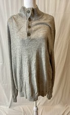Express Unisex Gray Open Front Button Up Sweater Cardigan Pullover Sz XL