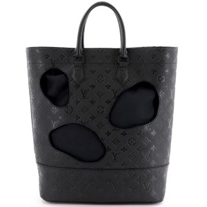 LOUIS VUITTON Monogram Empreinte With Holes Tote Bag MM Noir M58661  90126472 | eBay