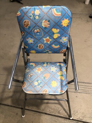 Vintage Cosco High Chair 70's PETERSON MCM Vinyl Seat Chrome
