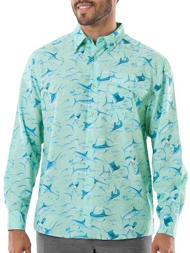 Chemise de pêche boutonnée manches courtes Guy Harvey by Aftco