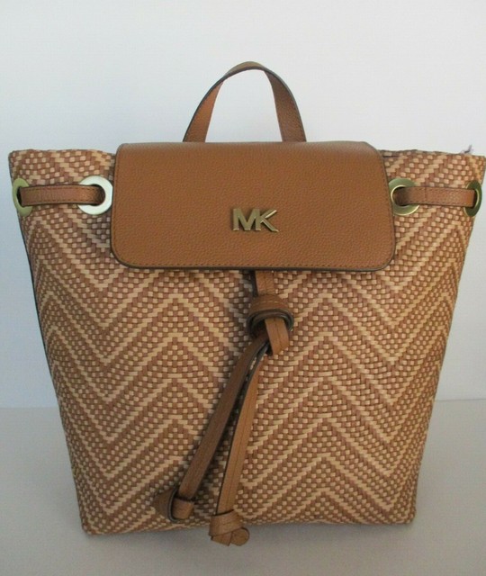 junie medium woven leather backpack