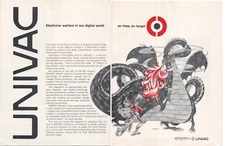 Sperry Univac Electronic Warfare Digital World Fire Dragon Print Ad 1974