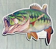 New! Guy Harvey LARGE MOUTH BASS Metal Sign, 24"x20" - Fishing Lake House Cabin