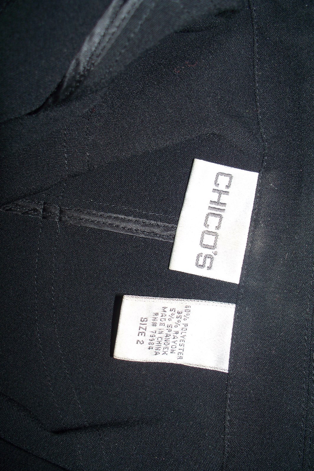 Chico's Women's Solid Black Snap Front Soft Thin … - image 9