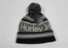 Hurley Men-Women Unisex Ragland Beanie - Gray Black- Super Warm