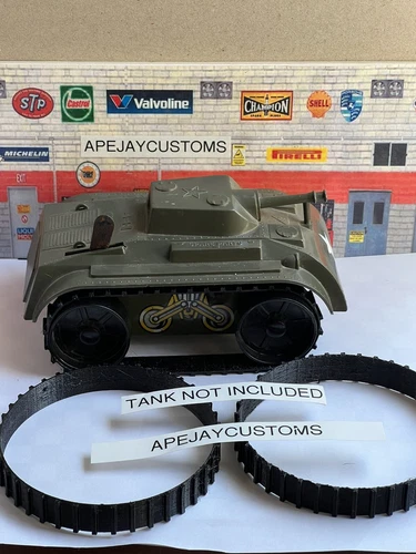 1 Pair of tracks to fit  Marx Toy Plastic And Tin Wind Up Tank (TRACKS ONLY)