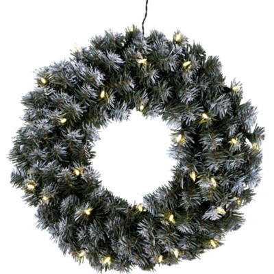 STAR Edmonton Tannen Tür Advents Deko Kranz Außen Weihnachts Beleuchtung Ø 50 cm